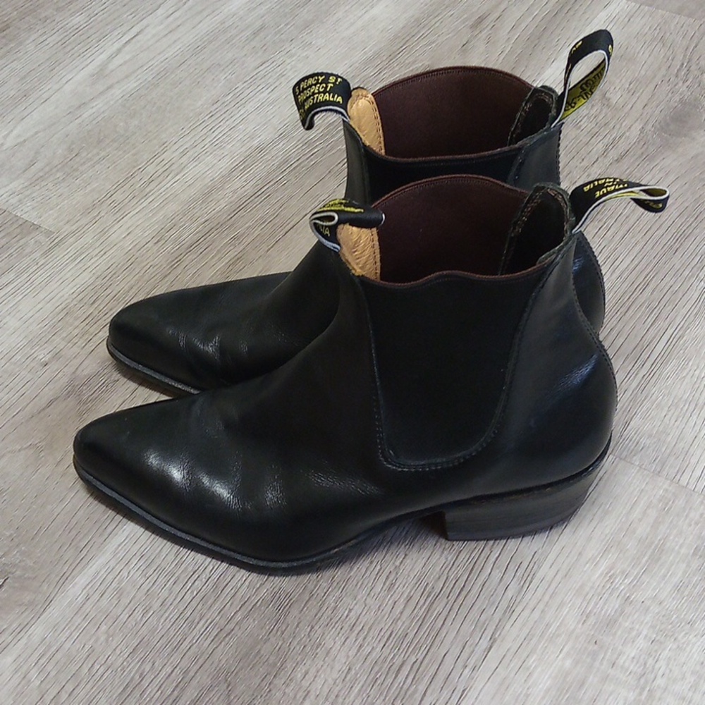 R.M. Williams Black Leather Boots - Picture 2 of 7